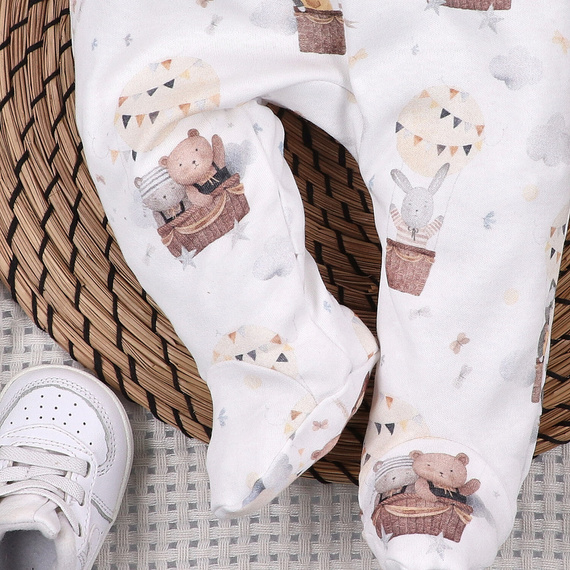 Nini Ghettine Neonato  Balloon Friends 100% Cotone Biologico – Made in Polonia