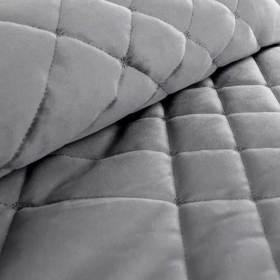 Ria 6 Copriletto decorativo in velluto Eurofirany acciaio