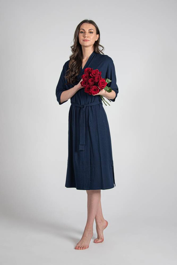 942 Visa Vestaglia lunga De Lafense - blu navy