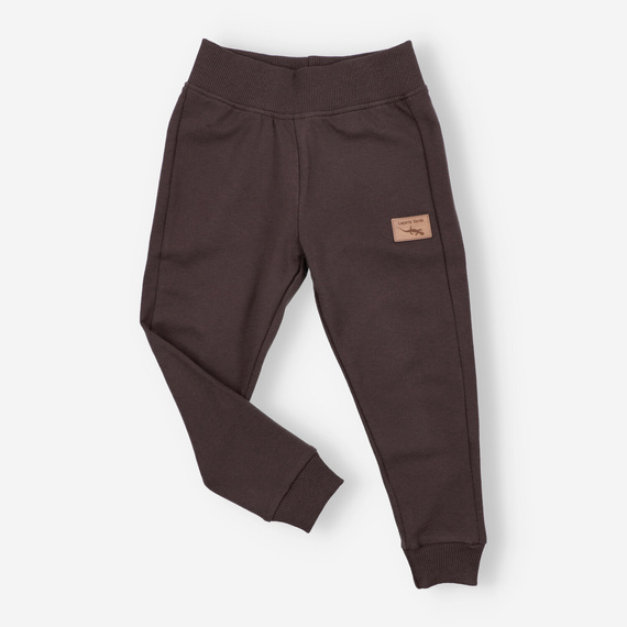 KAR-0040/BRA Pantaloni della tuta per ragazzo Lagarto Verde chocolate - comodi, in cotone, produzione polacca