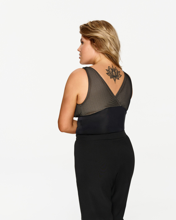 258 Lupoline corpo donna - maglia trasparente, elegante, da sera