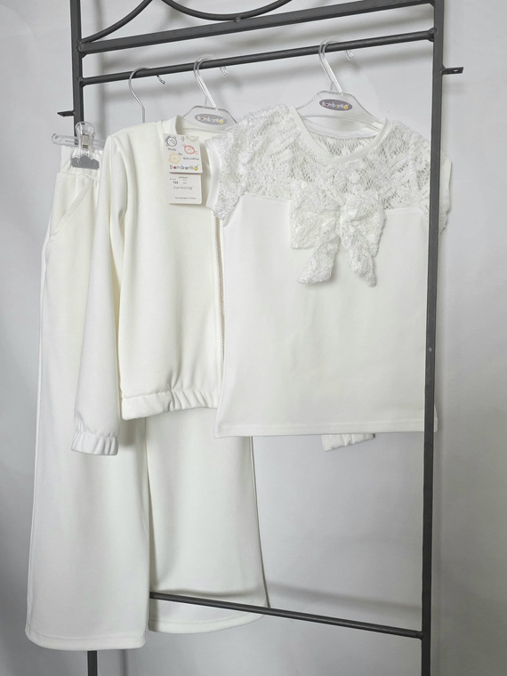 Blusa bambina Eliza Bambarillo pizzo fiocco elegante