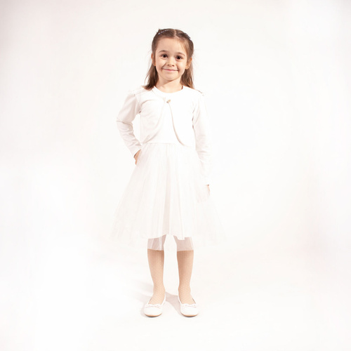 221166 Completo vestito e bolero Kiku Nicol elegante per bambina