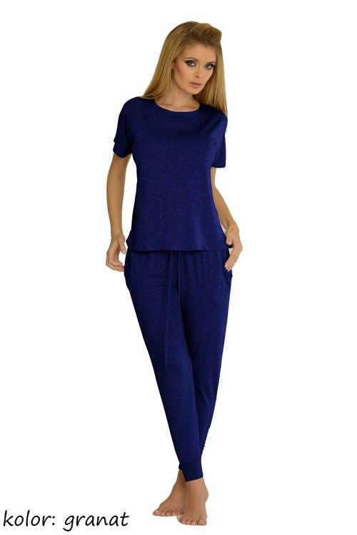 524 Pigiama da donna Paula De Lafense - blu marino