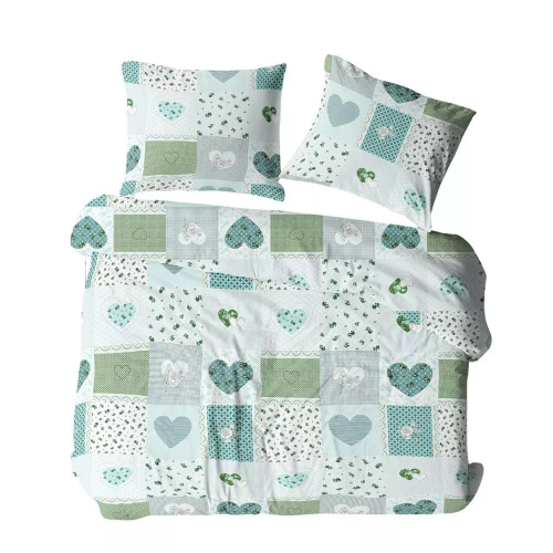 1111N Bielawa KARO piumone turchese corteccia | 100% cotone, bottoni, peso 140 g/m²