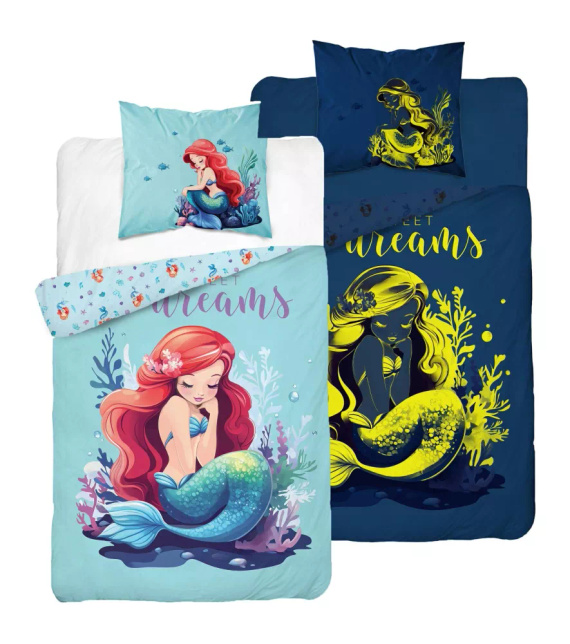 5549 A Fluo 95 Luminoso nel buio biancheria da letto a sirena 100% cotone | Per bambini Detexpol