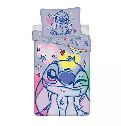 Biancheria da letto in cotone 140x200 Lilo and Stitch blu 70x90 Jerry Fabrics