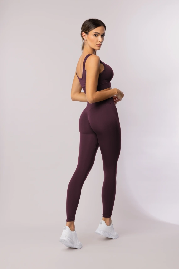 Leggings da donna SPAIO Flex Innergy 2.0 plum - senza cuciture, supporto al recupero