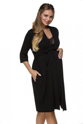 3131 Accappatoio da donna Lupoline - nero