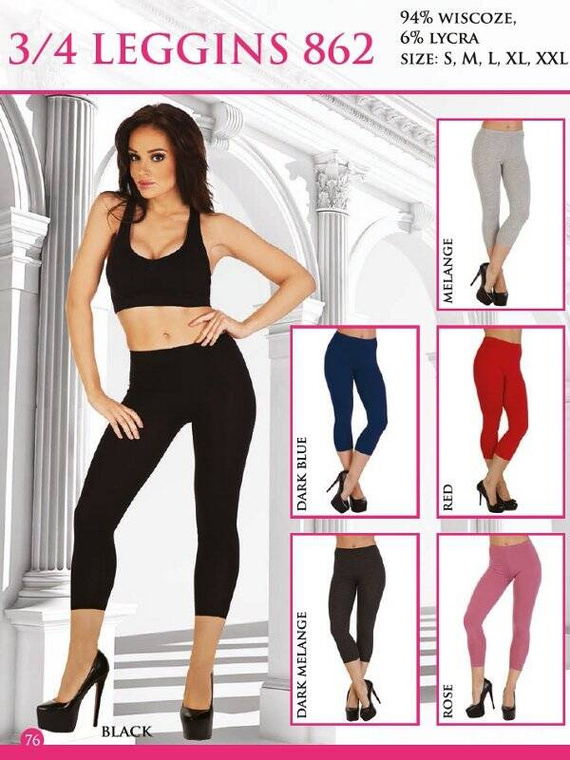 862 Leggings 3/4 De Lafense - rosa sporco