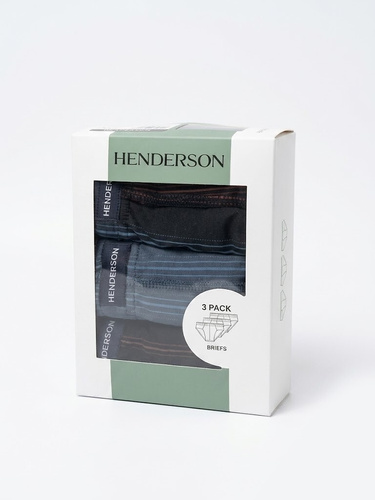 Henderson 1446 K708 Slip da Uomo 3-Pack 100% Cotone Morbido Classico
