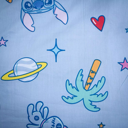 Biancheria da letto in cotone 140x200 Lilo and Stitch blu 70x90 Jerry Fabrics
