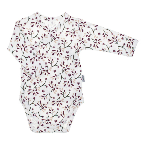 217094 Body in cotone Alisa Nicol a maniche lunghe - fantasia floreale