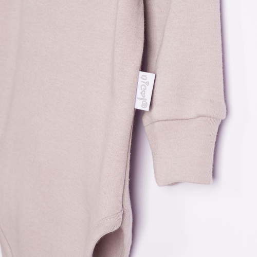 228096 Nicol FARMA Body neonato grigio manica lunga Henley cotone