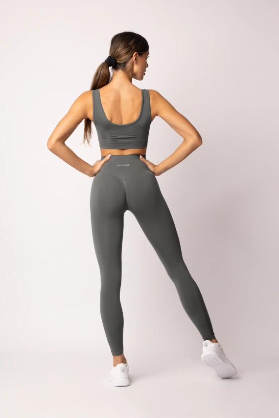 Leggings da donna SPAIO Flex Innergy 2.0 graphite senza cuciture, supporto al recupero