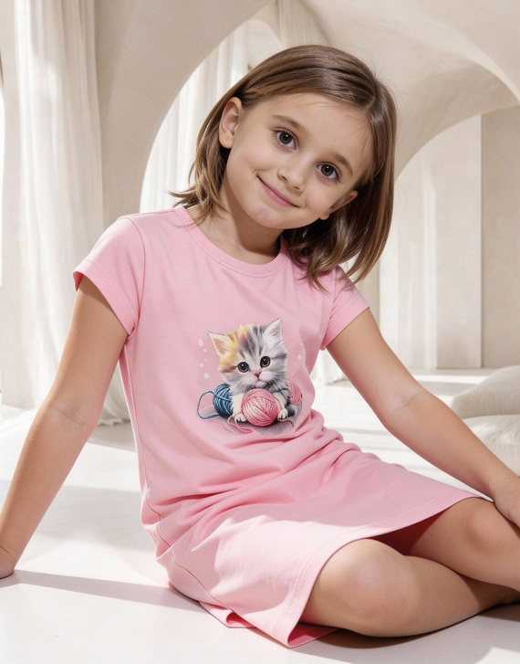 Cornette camicia da notte bambina 493/116 494/116 Hug Me 100% cotone