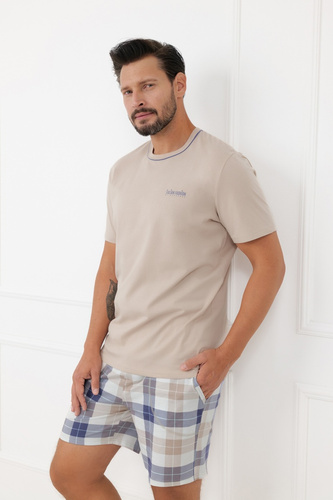 Pigiama uomo Juno Italian Fashion 100% cotone manica corta shorts