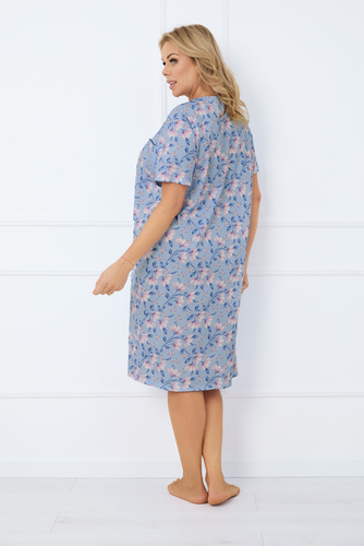 Facelia camicia da notte sbottonata, manica corta Moda italiana - stampa