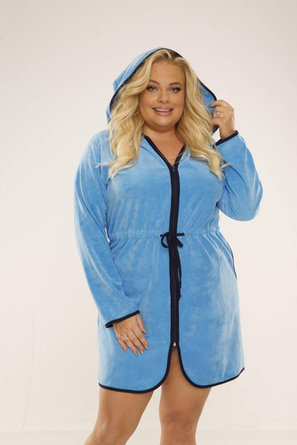 313 Desiree Accappatoio da donna De Lafense - azzurro