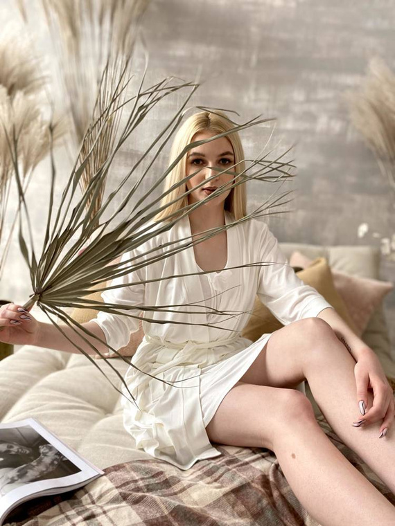 871 / 529 Visa Vestaglia da donna Forex - Ecrù