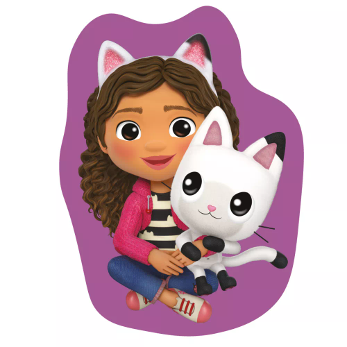 Cuscino Gabi Cat House 40 cm viola coccola - Jerry Fabrics