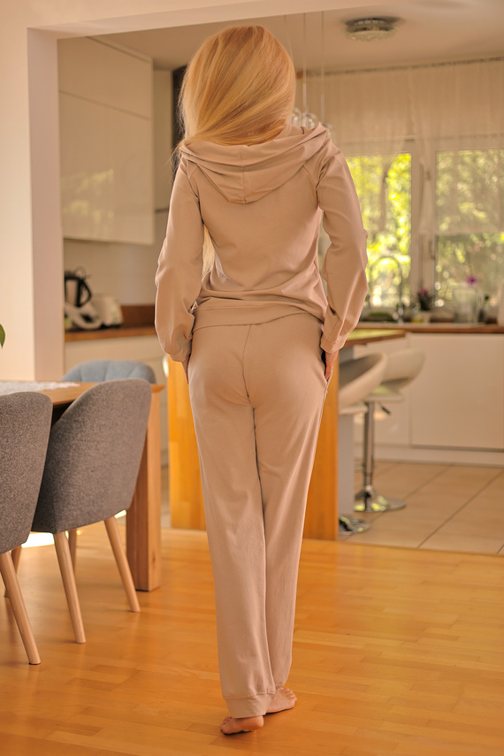 Brav tuta da donna Mirale | Set confortevole in cotone | Produzione polacca - beige