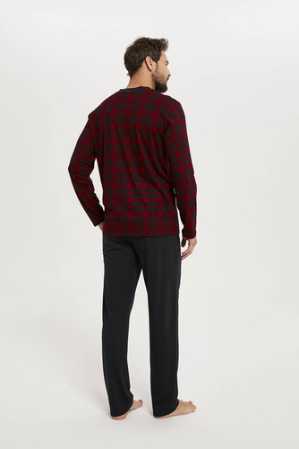 Pigiama e pantaloni a maniche lunghe Elijah Uomo Moda italiana - stampa/nero