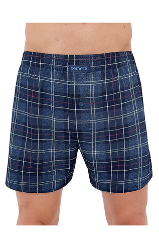 945/06 Boxer Cornette da uomo - Confezione da 3 in cotone, grigio/blu