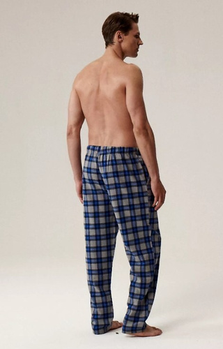 NMB -045 Atlantic grey - pantaloni del pigiama in flanella a scacchi da uomo