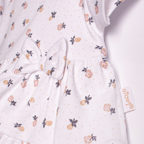 Nicol 220159 body vestitino bimba cotone floreale con volant