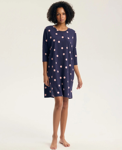 Camicia da notte Henderson 45404 Galla viola 100% cotone manica corta