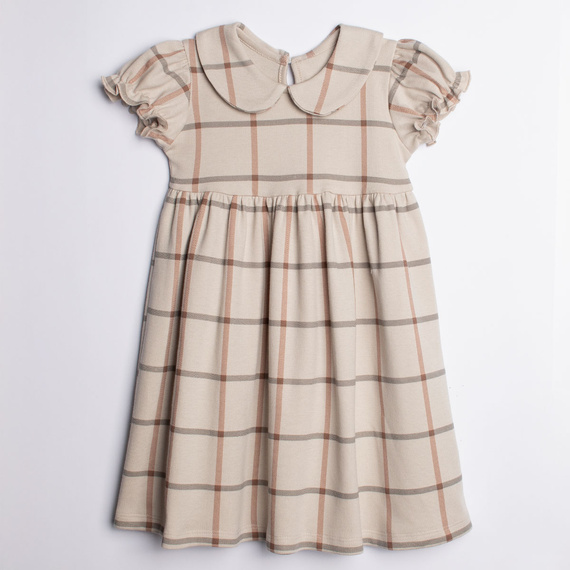 221167 Kiku Nicol elegante vestito in cotone a quadri per bambina