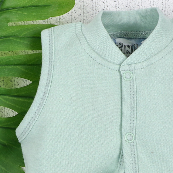 ABN-5575 Gilet Dino Explorer Nini - cotone organico, chiusura confortevole