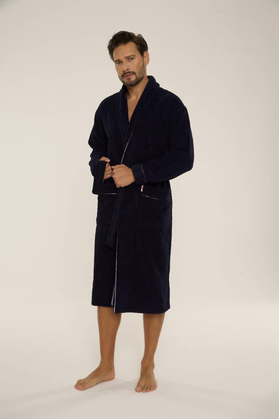 735 Manuele vestaglia da uomo De Lafense - blu navy