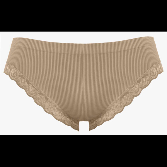 Slip donna Sesto Senso 6108 pizzo senza cuciture elastico comfort beige