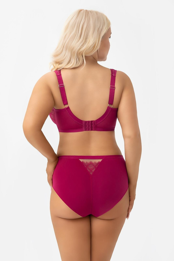 Slip donna F006 Dayana Gorsenia rosa vita alta tulle pizzo