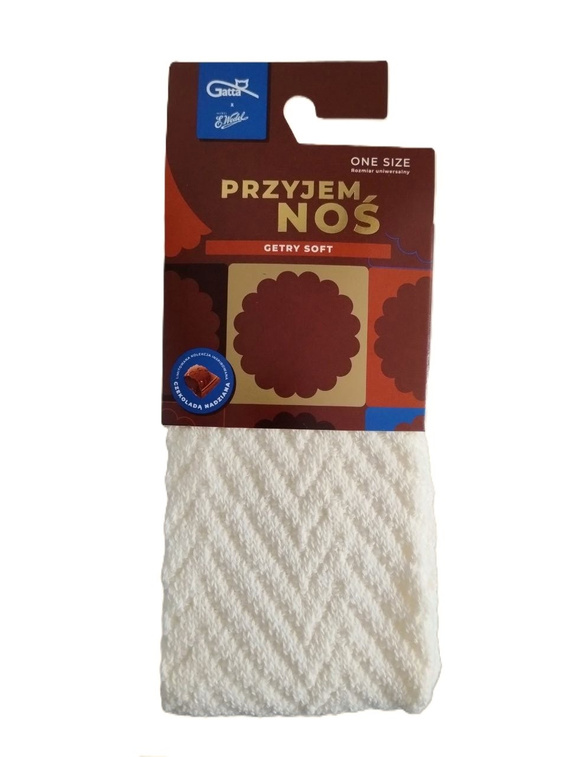 Ghette Gatta Wedel Soft art.01 - ghette calde in jacquard per l'inverno, bianco sporco