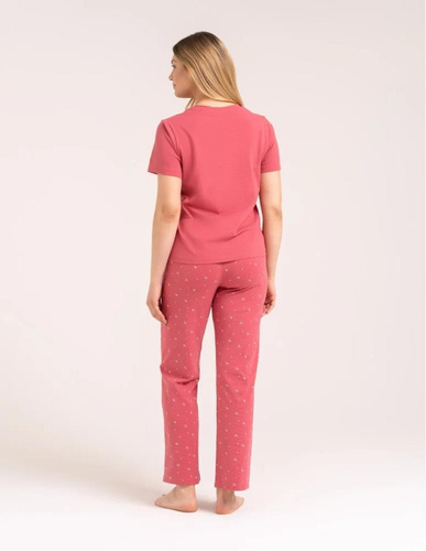Pigiama donna Moraj PDD4300-024 rosa cotone cuori pantaloni lunghi