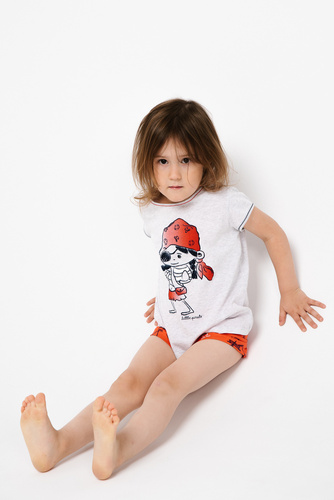 Marina Pigiama da bambina Moda italiana - melange chiaro