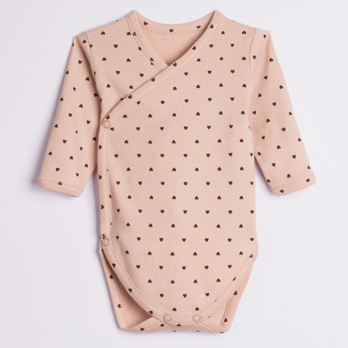Nicol Hania 226096 Body incrociato 100% cotone Cuoricini Manica lunga
