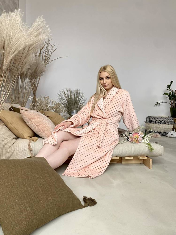 548 Accappatoio da donna Melanie Long Forex - Salmone