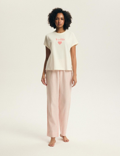 Pigiama donna Henderson Darlan 43707 – cotone, pantaloni lunghi, stampa