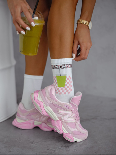 0200-175 Matcha Calze da donna Milena - bianco Calze da donna in cotone