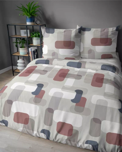 5487 B Detexpol Satin Stories grigio biancheria da letto| 100% cotone, trama di raso, cerniera, confezione regalo
