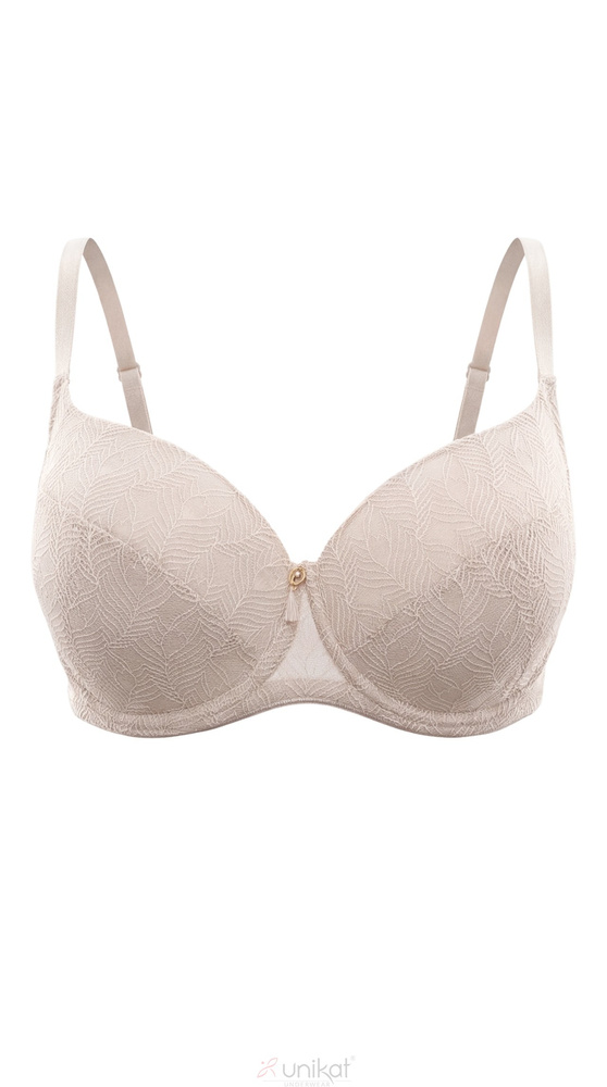 Unikat Clea Full Cup reggiseno beige con ferretto e pizzo, imbottito