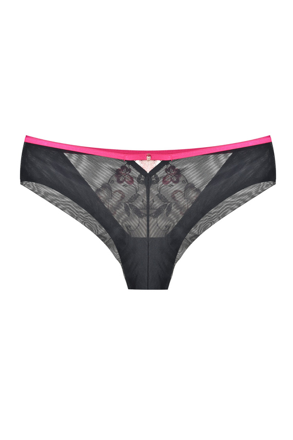 Mediolano Orchid 19259 slip brasiliano con rete e ricamo floreale