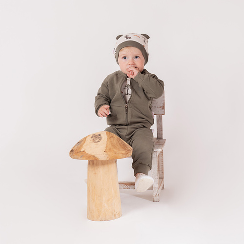 218272 Felpa Yogi Bear Nicol - zip, cotone, kaki