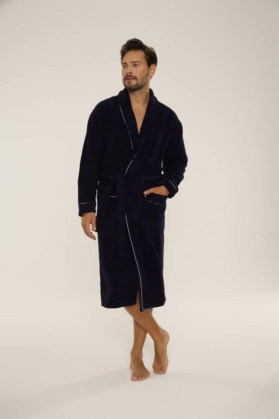 735 Manuele vestaglia da uomo De Lafense - blu navy