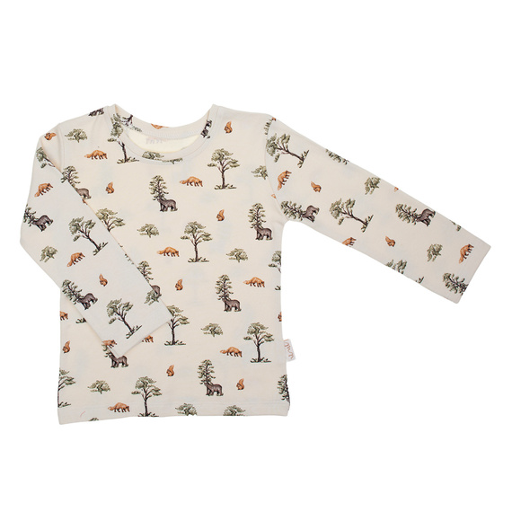 218138 Camicetta per bambino Yogi Bear Nicol - cotone, manica lunga, fantasia foresta