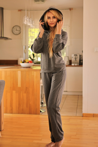 Tuta Brav donna Mirale | Set confortevole in cotone | Produzione polacca - grigio